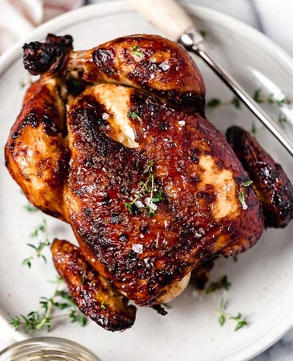 Buttermilk-Marinated Air Fryer Whole Roasted Chicken
