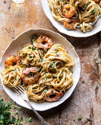 Garden Herb Shrimp Scampi Linguine