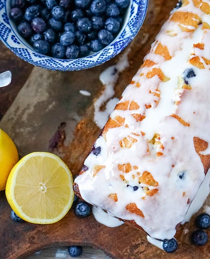 Lemon Blueberry Bread with Buttermilk Glaze