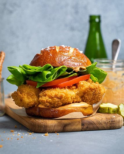 Spicy Vegan Cauliflower Burger