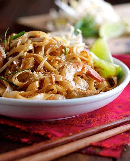 Shrimp / Prawn Pad Thai (Spice I Am Restaurant Recipe)