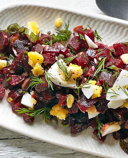 Beetroot, caper and dill salad