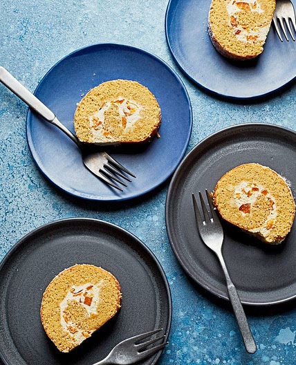 Apricot swiss roll