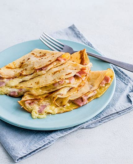 Ham and cheese pancakes