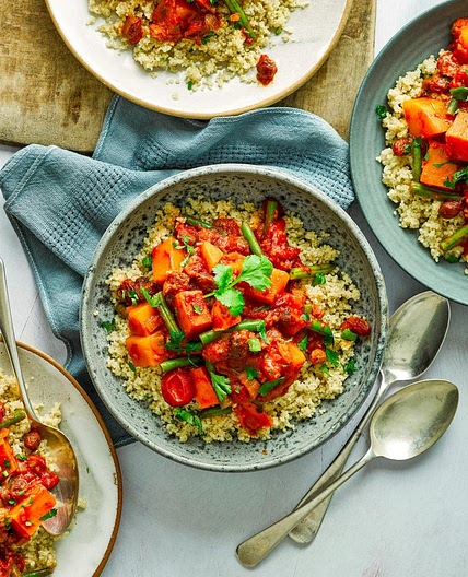 Squash and sweet potato tagine