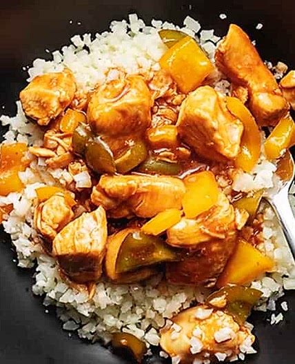 Keto Sweet and Sour Chicken (No Frying!)