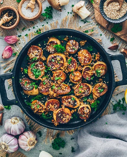 Vegan Mushroom Scallops