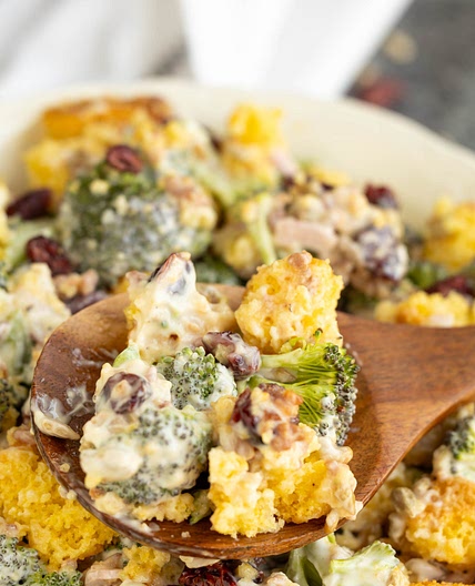 Broccoli Cornbread Salad Recipe
