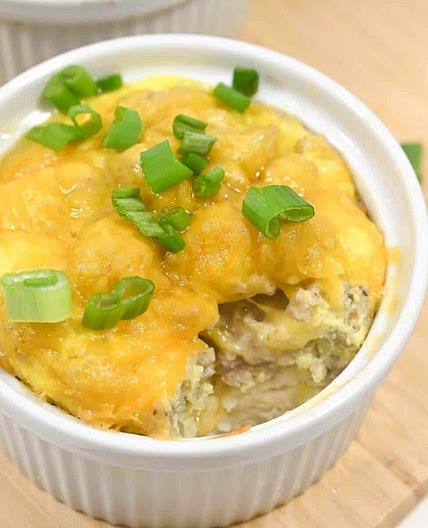 Biscuit Breakfast Casserole in Single Servings