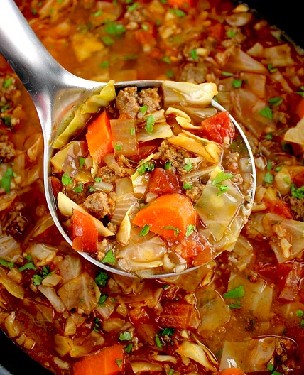 Slow Cooker Cabbage Roll Soup