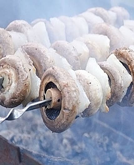 Шашлык из шампиньонов