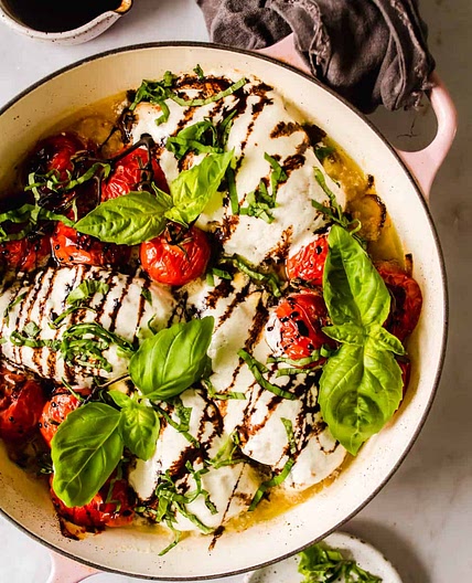 Low Carb Caprese Chicken Bake