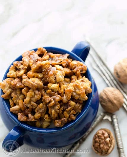 5 minute Candied Walnuts