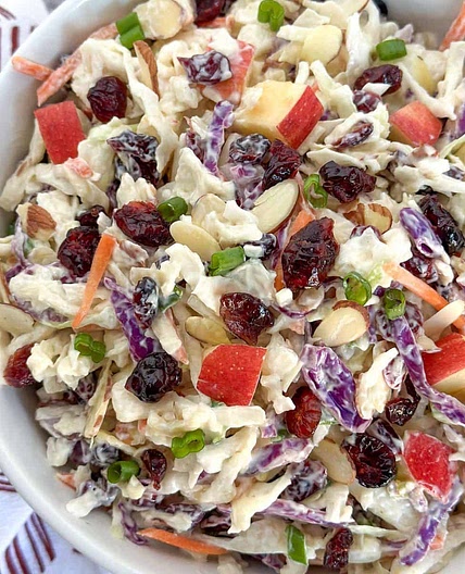 Creamy Cranberry Apple Coleslaw
