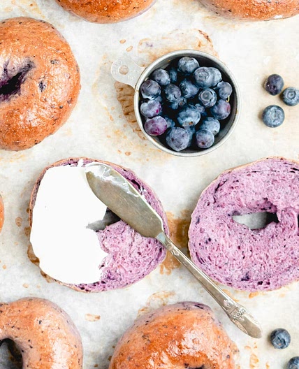 Homemade Chewy Blueberry Bagels