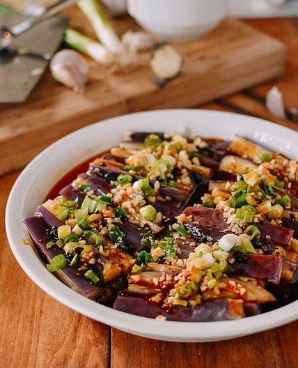 Steamed Chinese Eggplant with Spicy Lao Gan Ma