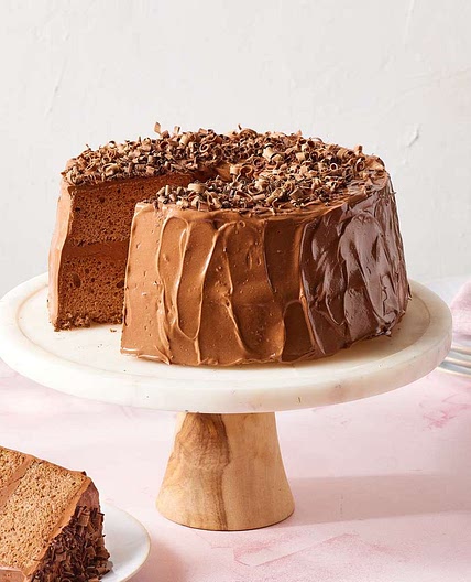 Chocolate Angel Food Cake With Double-Chocolate Frosting