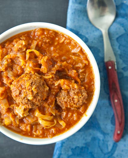 Un-Stuffed Cabbage Soup With Meatballs