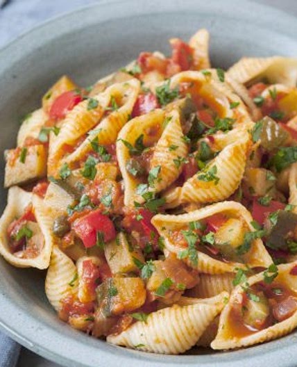 Courgette Caponata Pasta