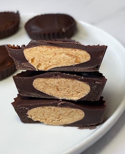 Protein Peanut Butter Cups ~ Easy Five Ingredient Dessert