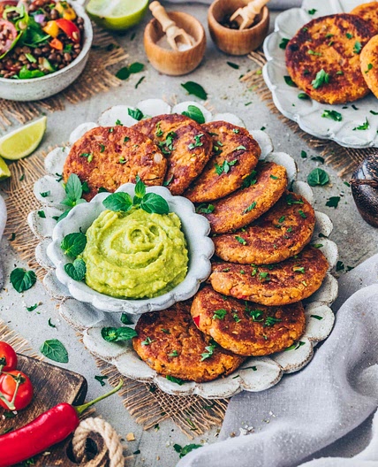 Linsenbratlinge (einfach, gesund, proteinreich, vegan)