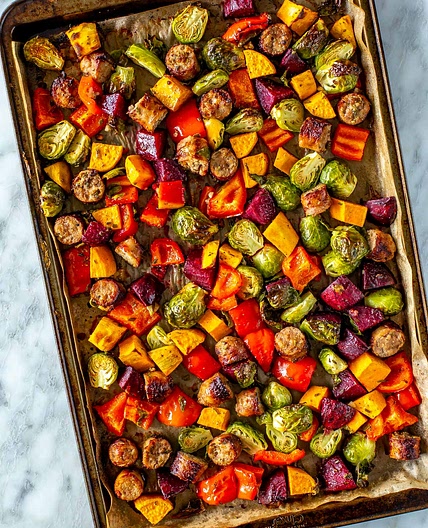 Sheet Pan Sausage and Vegetables