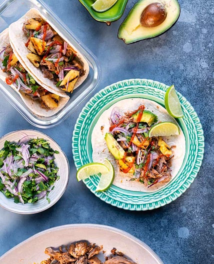 Instant pot lamb tacos al pastor