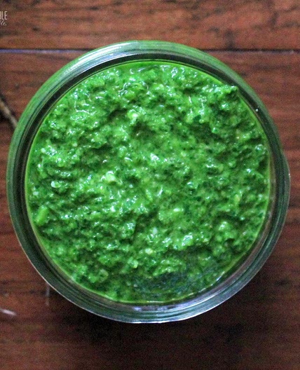 Radish Greens as Pesto