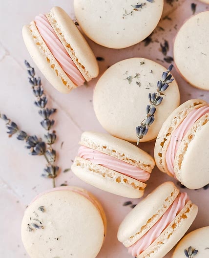 Blackberry Lavender Macarons