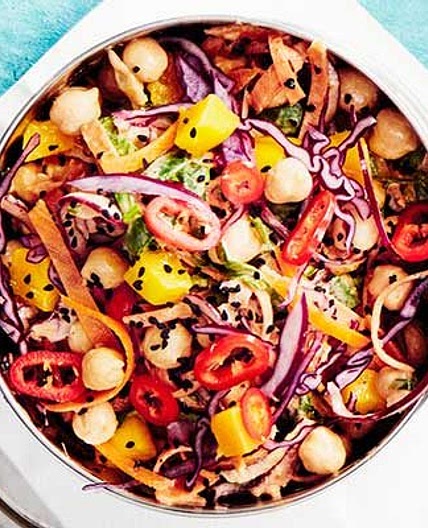 Curried mango & chickpea pot