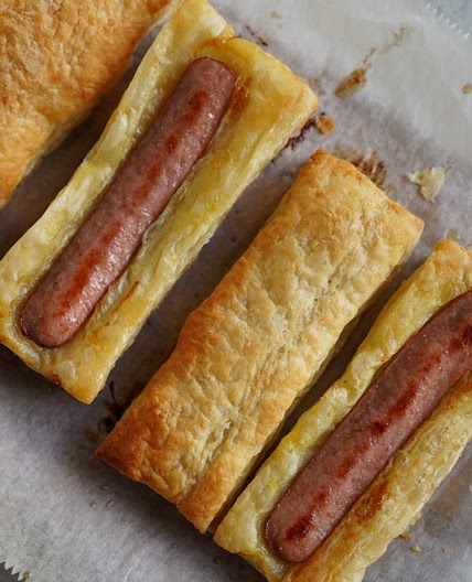 Upside Down Puff Pastry Hot Dog Hack