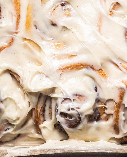 Overnight Brioche Cinnamon Rolls with Cream Cheese