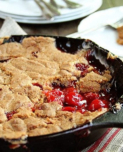 Skillet Cherry Cobbler