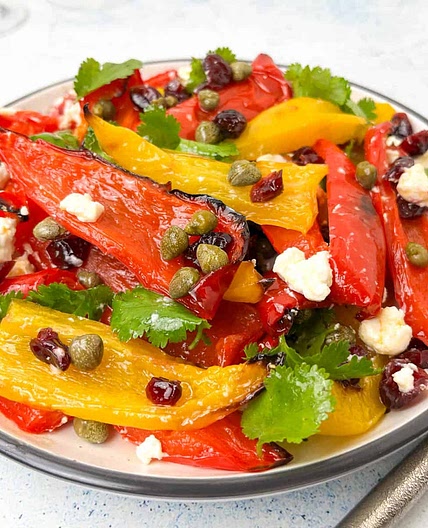 Easy Roasted Bell Pepper Salad