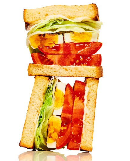 Egg Lettuce Tomato Sandwich