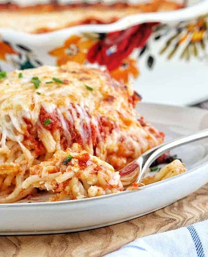 Meatless Baked Spaghetti Recipe