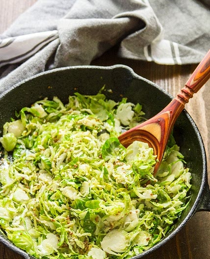 Dijon Sauteed Brussels Sprouts