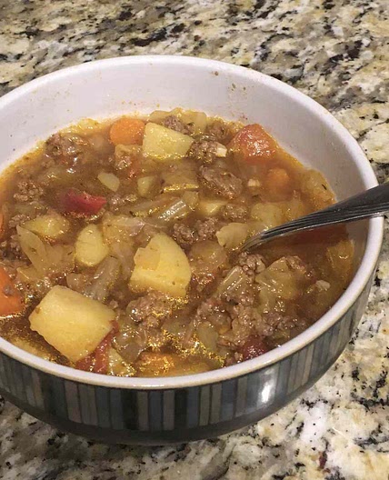 Instant Pot Cabbage and Beef Soup