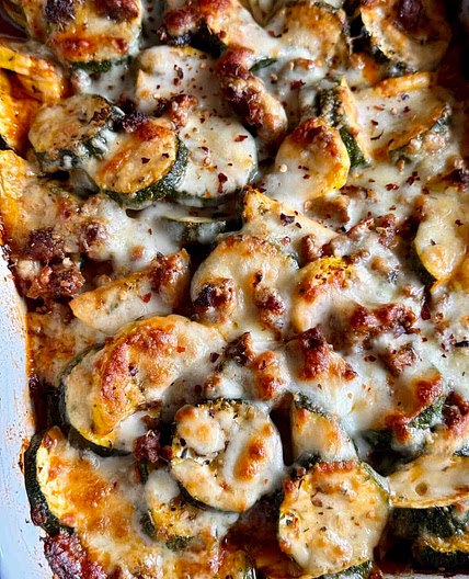 Ground Beef Zucchini Bake (Low Carb)