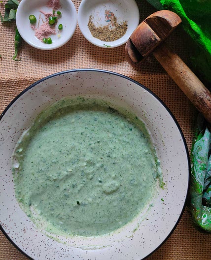 Bathua Raita | Bathua Curd Dip