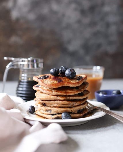 Blueberry-Banana Oatmeal Pancakes