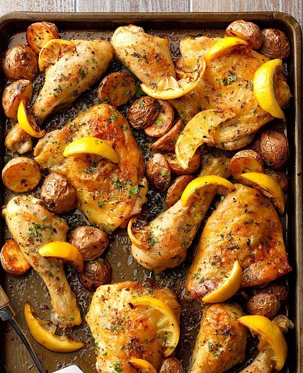 Sheet-Pan Lemon Garlic Chicken