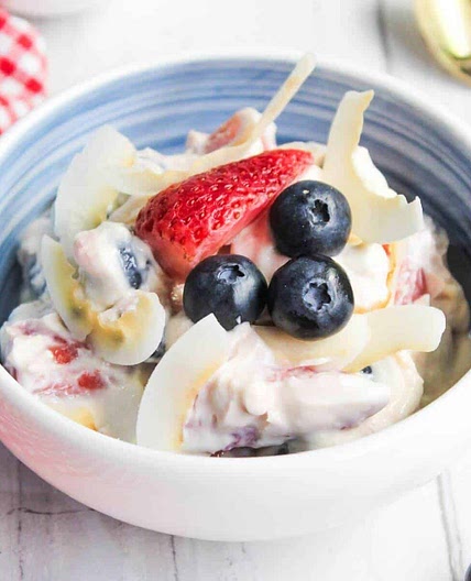 Red White and Blue Fruit Salad