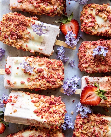 Strawberry Shortcake Ice Cream Bars