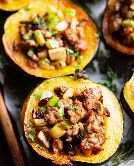 Ultimate Stuffed Roasted Acorn Squash {Paleo, Whole30}