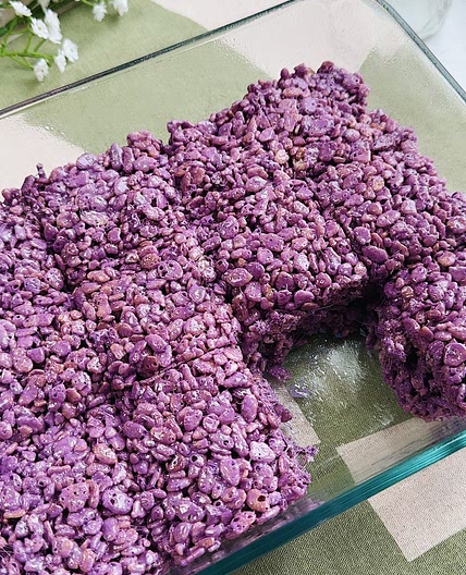 Ube Rice Krispie Treats