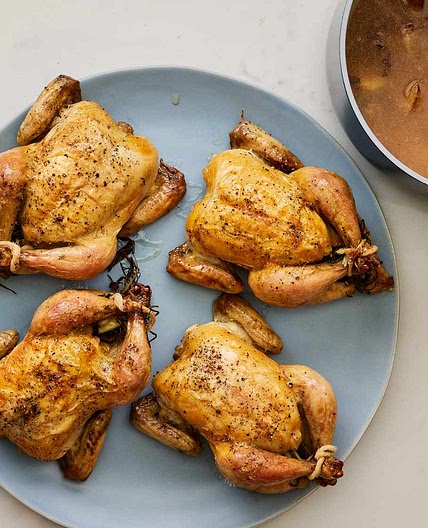 Cornish Game Hens with Garlic and Rosemary