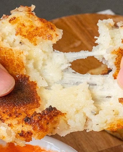 Cheesey Korean Hotteok (Potato Pancakes)