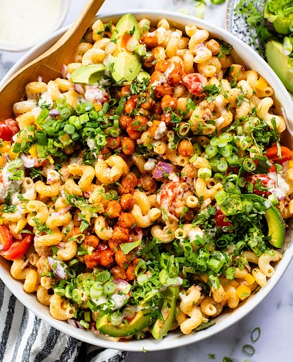 Buffalo Chickpea Pasta Salad