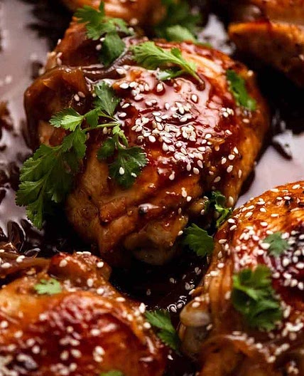 Sticky Honey Soy Chicken - baked